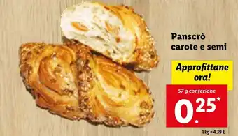 Lidl Panscrò carote e semi 57 g offerta