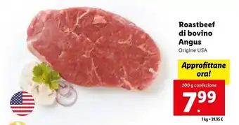 Lidl Roastbeef di bovino Angus 200 g offerta