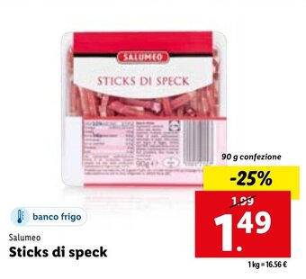 Lidl Salumeo Sticks di speck 90 g offerta