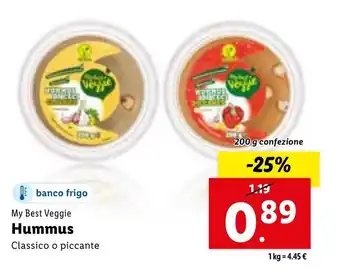 Lidl My Best Veggie Hummus 200 g offerta