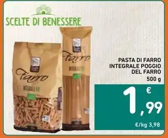 Spazio Conad Pasta di farro integrale poggio del farro offerta