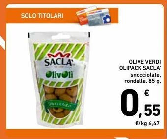 Spazio Conad Olive verdi olipack saclà offerta