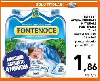 Spazio Conad Fardello acqua minerale naturale fontenoce offerta
