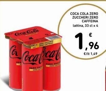 Spazio Conad Coca-cola zero zuccheri zero caffeina offerta