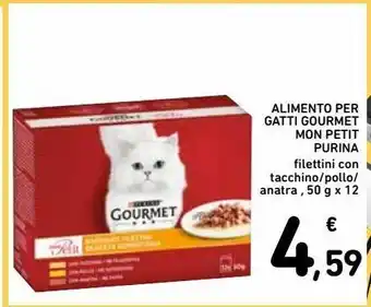 Spazio Conad Alimento per gatti gourmet mon petit purina offerta