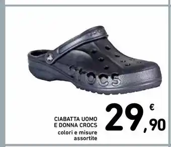 Spazio Conad Ciabatta uomo e donna crocs offerta