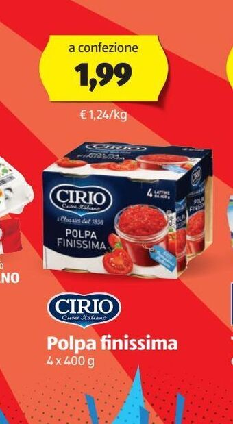 Cirio polpa finissima 4 x 400 g