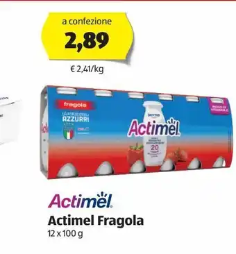 ALDI Actimel fragola 12x100 g offerta