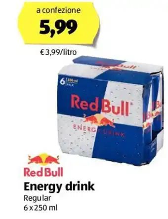 ALDI Red bull energy drink regular 6 x 25 ml offerta