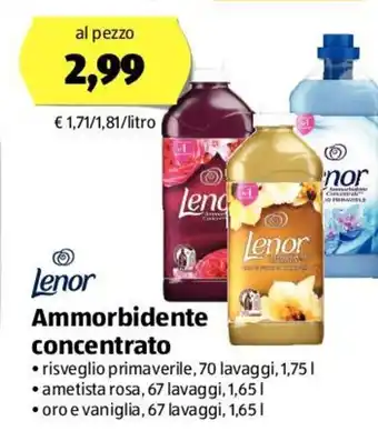 ALDI Lenor ammorbidente concentrato 1,65 l / 1,75 l offerta
