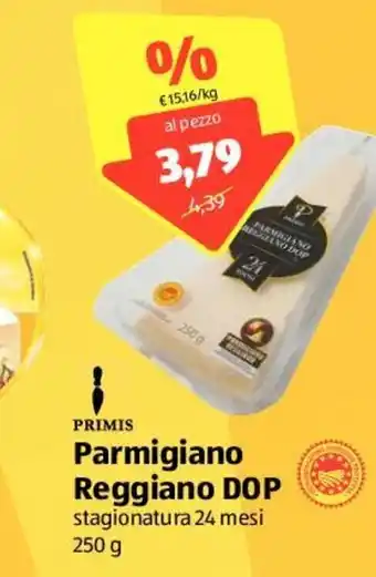 Primis parmigiano reggiano stagionatura 24 mesi 250 g