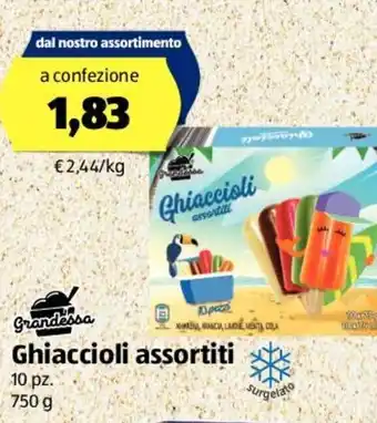 Grandessa ghiaccioli assortiti 10 pz 750 g