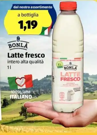 ALDI Bonlà latte fresco interno alta qualita 1 l offerta