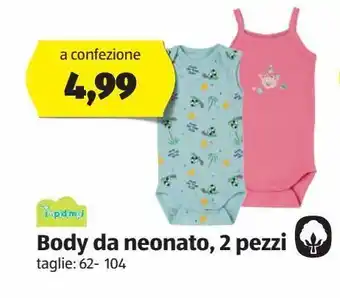 Body neonato 2 pezzi taglie 62 - 104