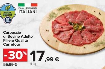 Carrefour Market Carrefour Carpaccio di bovino adulto filiera qualitá offerta