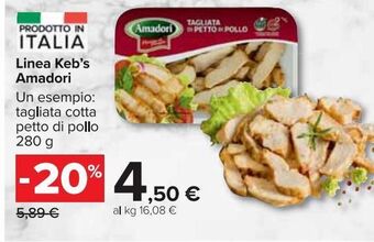 Carrefour Market Amadori Linea Keb's 280 g offerta
