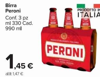 Carrefour Market Peroni Birra 3 pz 330 ml Cad. 990 ml offerta
