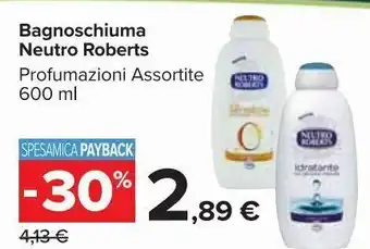 Carrefour Market Neutro Roberts Bagnoschiuma 600 ml offerta