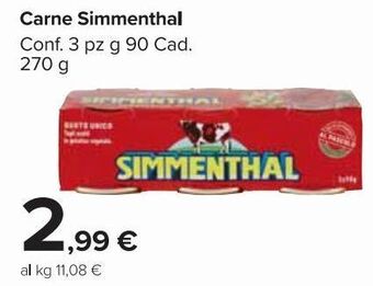 Carrefour Market Simmenthal Carne 3 pz 90 g Cad. 270 g offerta