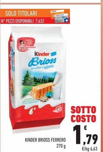 Conad City Ferrero Kinder Brioss 270 g offerta