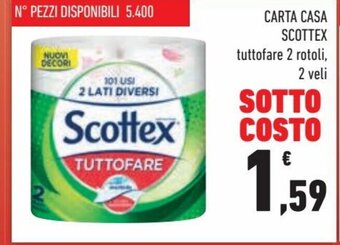 Conad City Scottex Carta casa 2 rotoli, 2 veli offerta