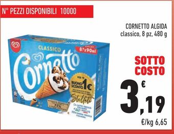Conad City Algida Cornetto 8 pz 480 g offerta