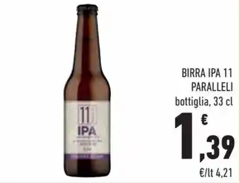 Conad City 11 Paralleli Birra IPA 33 cl offerta