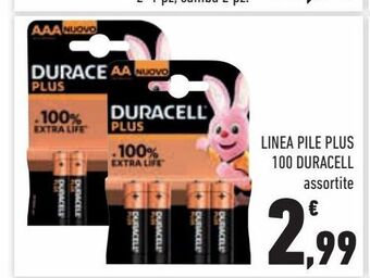 Duracell Linea pile plus 100