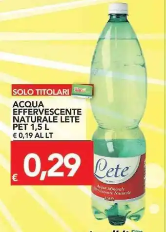 Lete Acqua Effervescente Naturale Pet 1,5L
