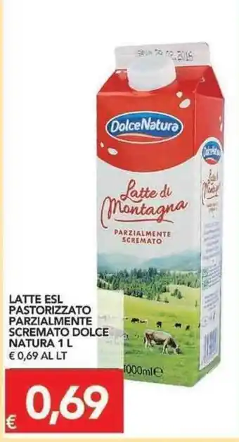 TuoDi Dolce Natura Latte Esl Pastorizzato Parzialmente Scremato 1L offerta