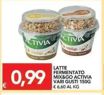 TuoDi Activia Mix&Go Latte Fermentato Vari Gusti 150g offerta