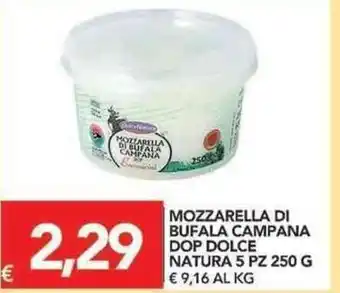 TuoDi Dolce Natura Mozzarella di Bufala Campana Dop 5pz 250g offerta