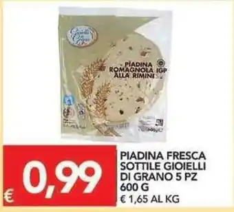 TuoDi Gioielli di Grano Piadina Fresca Sottile 5pz 600g offerta