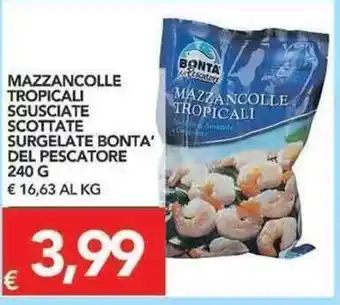 TuoDi Bonta' del Pescatore Mazzancolle Tropicali Sgusciate Scottate Surgelate 240g offerta
