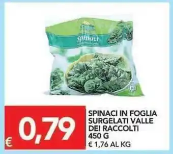TuoDi Valle dei Raccolti Spinaci in Foglia Surgelati 450g offerta