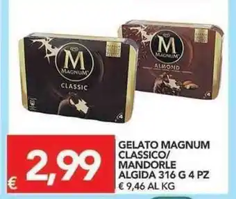 TuoDi Magnum Classico/Mandorle Algida Gelato 316g 4 pz offerta