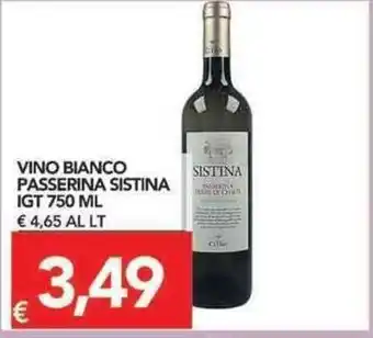 TuoDi Sistina Vino Bianco Passerina Igt 750ml offerta