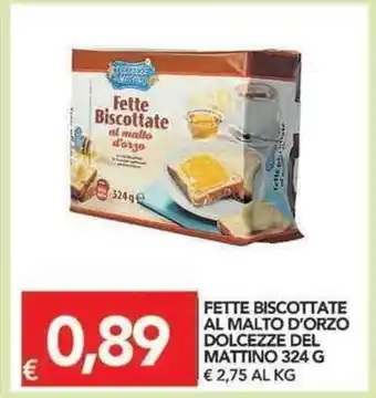 TuoDi Dolcezze del Mattino Fette Biscottate Al Malto D'Orzo 324g offerta