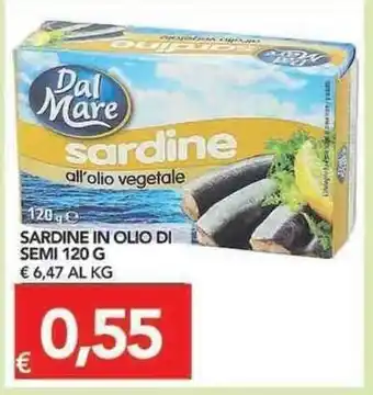 TuoDi Dal Mare Sardine in Olio di Semi 120g offerta