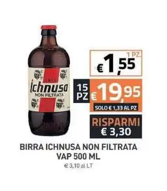 TuoDi Ichnusa Non Filtrata Birra Vap 500ml offerta