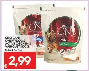TuoDi Purina One Cibo Cani OneMyDogis Active Chicken & Vari Gusti 800g offerta