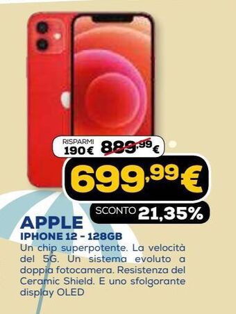 Euronics Apple iphone 12 - 128gb offerta