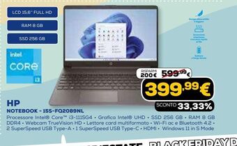 Euronics Hp notebook - 15s-fq2089nl offerta