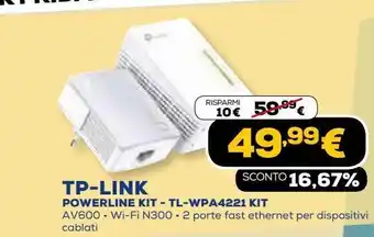 Euronics Tp-link powerline kit - tl-wpa4 offerta