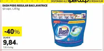 Ipercoop Dash pods regular bag lavatrice offerta