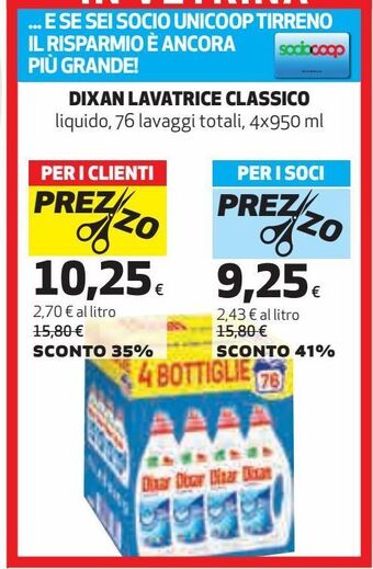 Coop Dixan lavatrice classico offerta