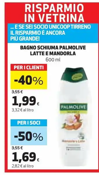 Coop Bagno schiuma palmovive latte mandorla offerta