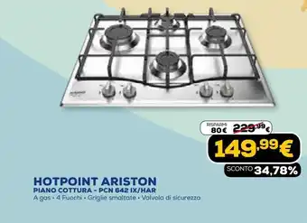 Euronics Hotpoint ariston piano cottura - pcn 642 ix/har offerta
