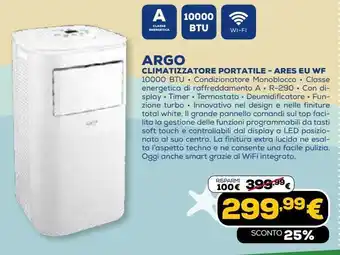Euronics Argo climatizzatore portatile - ares eu wf offerta