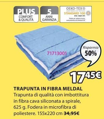 JYSK Trapunta in fibra offerta